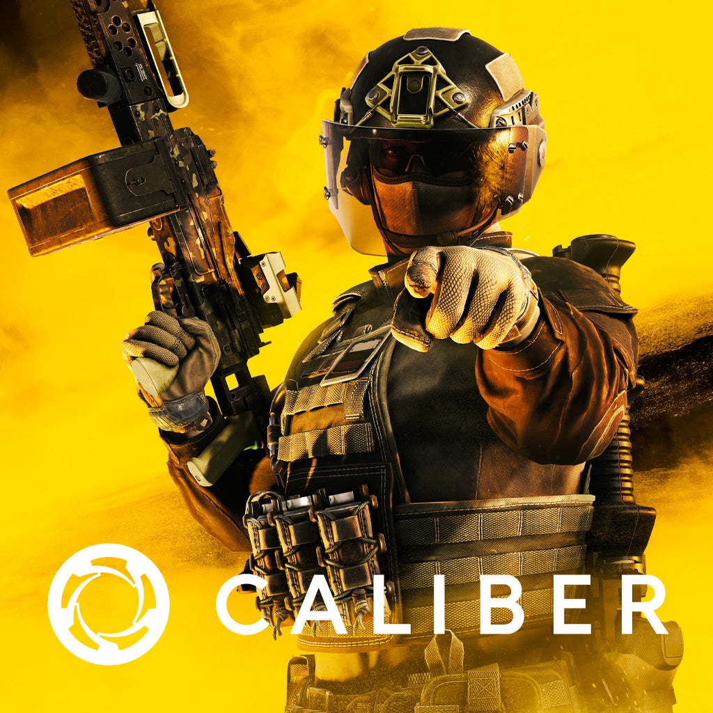 Caliber — official-style key art and gameplay scene