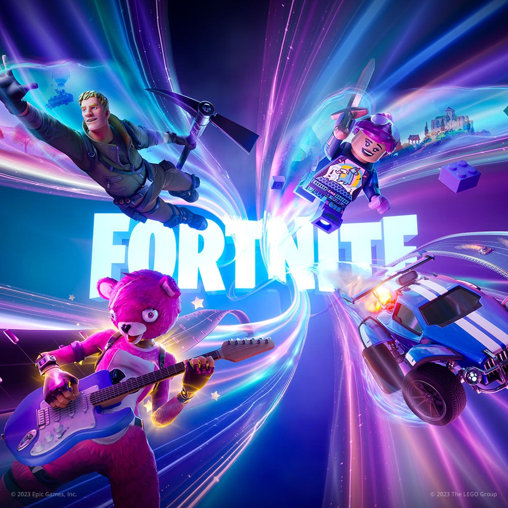 Fortnite — official-style key art and gameplay scene