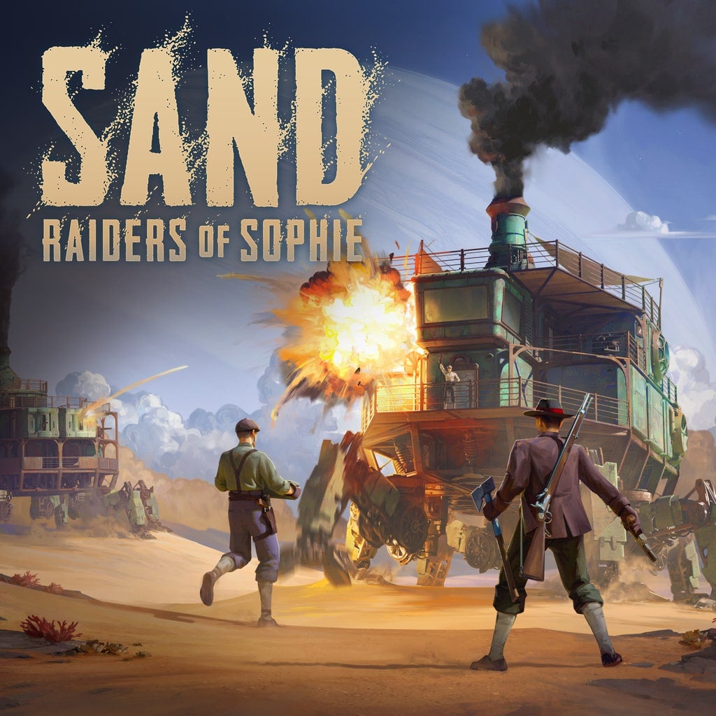 SAND — official-style key art and gameplay scene
