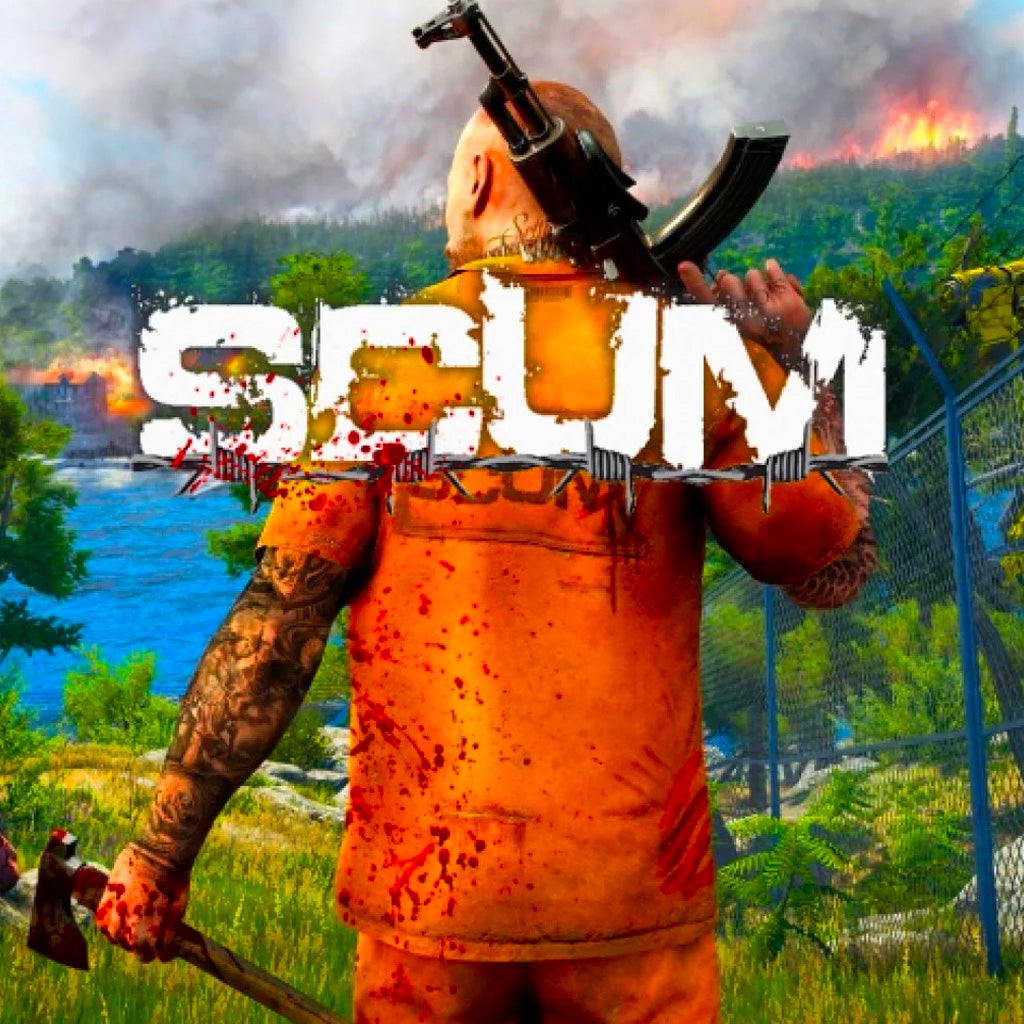 SCUM — official-style key art and gameplay scene