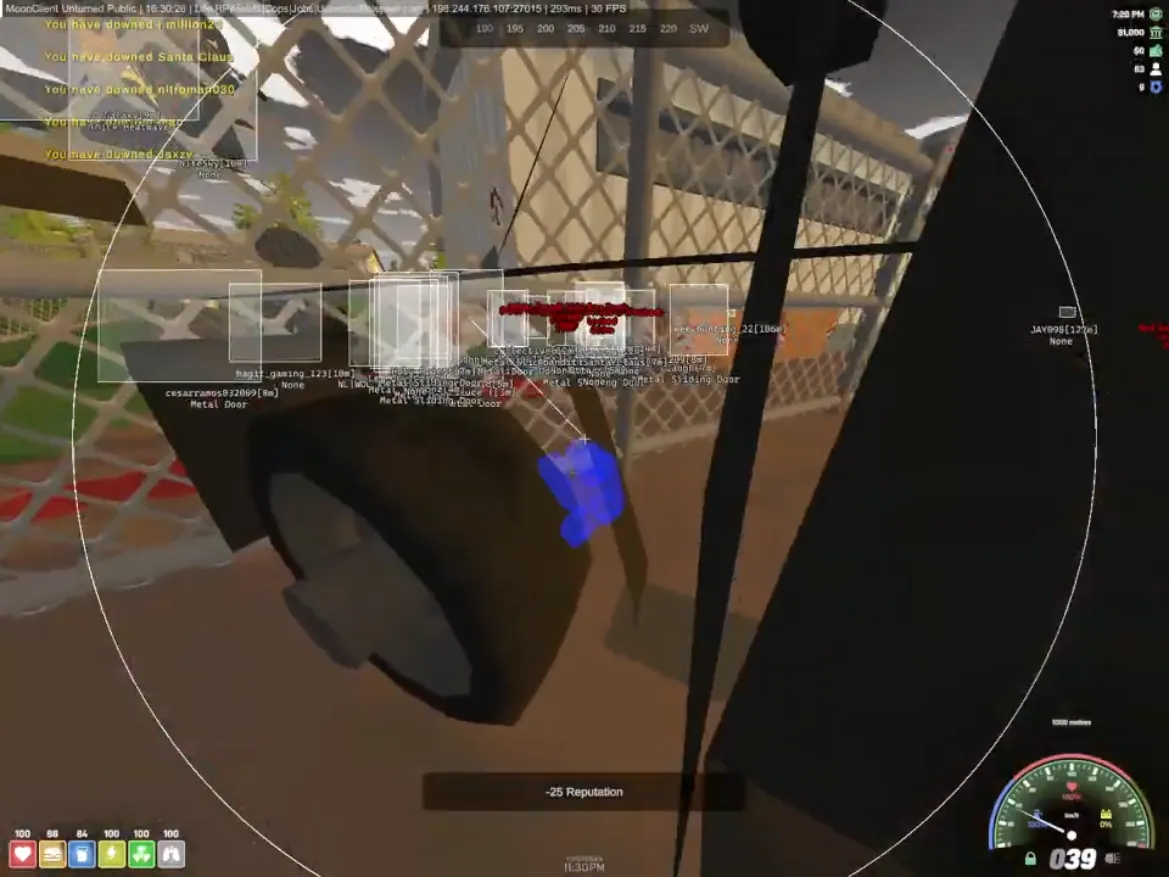 unturned Hacks ESP through a fence